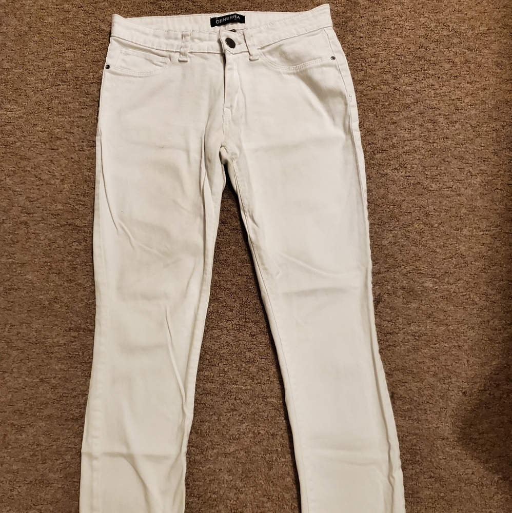 White Generra Crop Jeans
